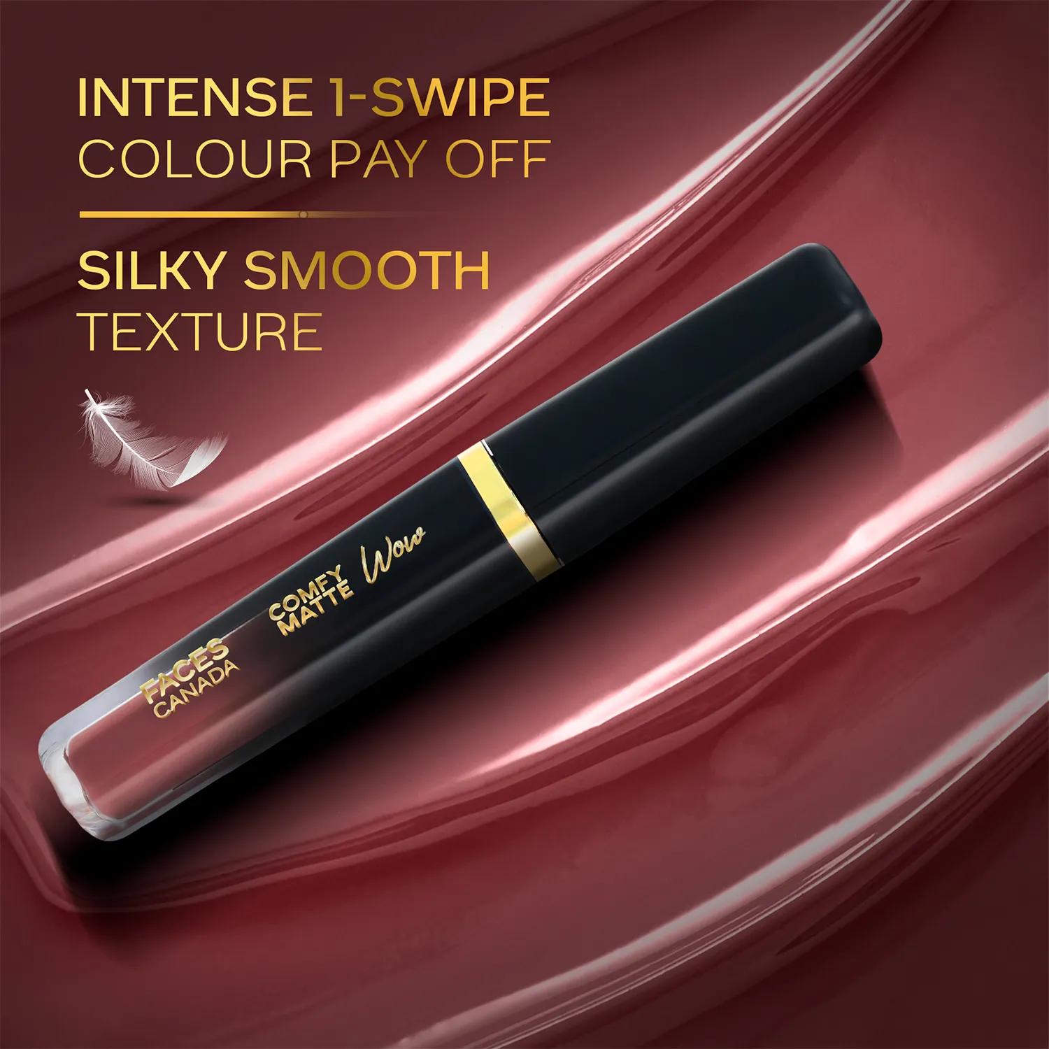 FACES CANADA Comfy Matte Wow Liquid Lipstick - Cocoa Crush 07, 3.8 ml | One Swipe Application | Highly Pigmented | Comfortable Wear | Glides Smoothly | Long Lasting | Transferproof - Image 3